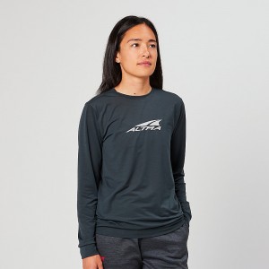 Camiseta Altra EVERYDAY PERFORMANCE LONG SLEEVE Feminino Pretas | AL1590M13