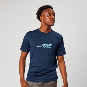 Camiseta Altra EVERYDAY RECYCLED TEE Masculino Azuis | AL8795P80