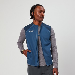 Jaquetas Altra TRAIL WIND VEST Masculino Azul Marinho | AL1957T18