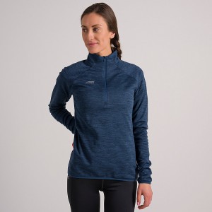 Pulôver Altra CORE 1/2 ZIP Feminino Azuis | AL7489Q45