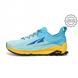 Sapatilhas Trail Running Altra OLYMPUS 5 CHAMONIX Masculino Branco Azuis | AL2034K56