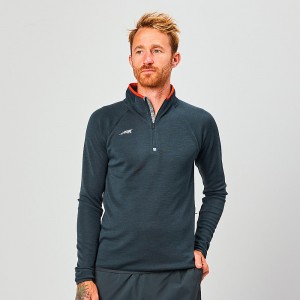 Tops Altra CORE MERINO WOOL 1/2 ZIP Masculino Pretas | AL0813J40