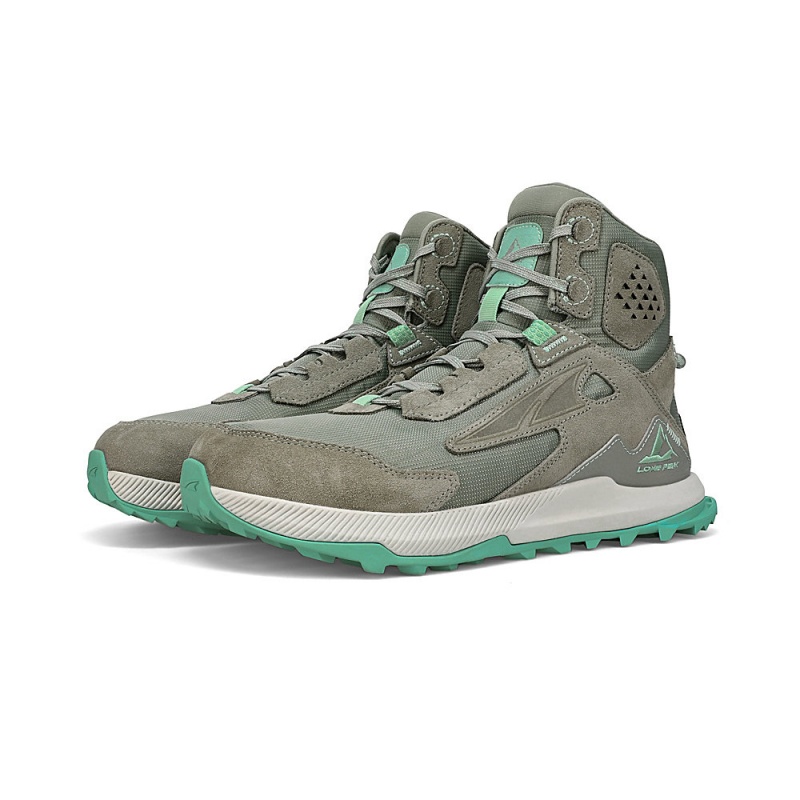 Botas Caminhada Altra LONE PEAK HIKER 2 Feminino Cinzentas Verdes | AL6184K89