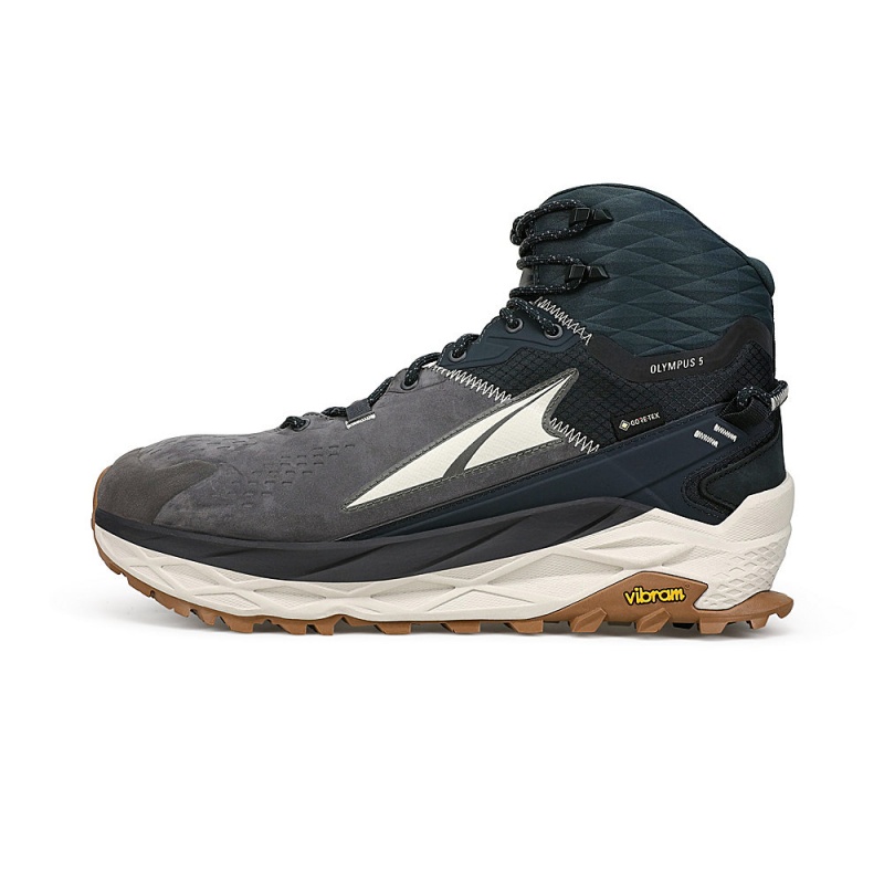 Botas Caminhada Altra OLYMPUS 5 HIKE MID GTX Masculino Pretas Cinzentas | AL3190Y69