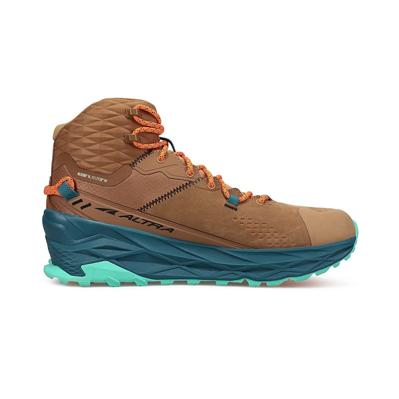 Botas Caminhada Altra OLYMPUS 5 HIKE MID GTX Masculino Marrom | AL7456P37