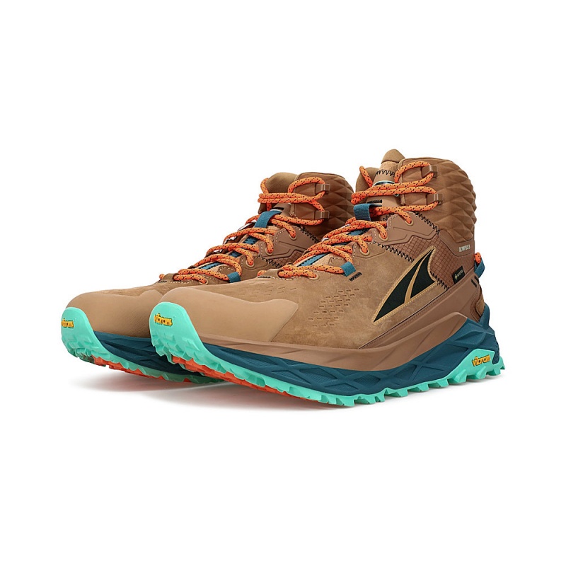 Botas Caminhada Altra OLYMPUS 5 HIKE MID GTX Masculino Marrom | AL7456P37