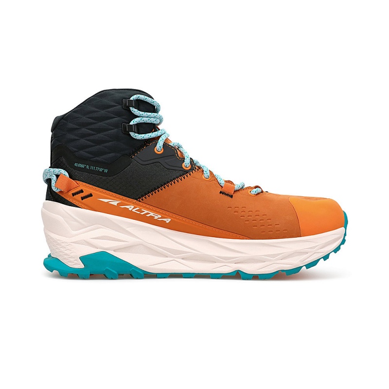 Botas Caminhada Altra OLYMPUS 5 HIKE MID GTX Feminino Laranja Cinzentas | AL3256A68