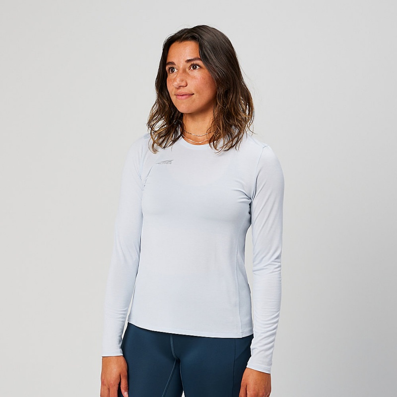 Camiseta Altra CORE LONG SLEEVE Feminino Luz Azuis | AL3480Q08