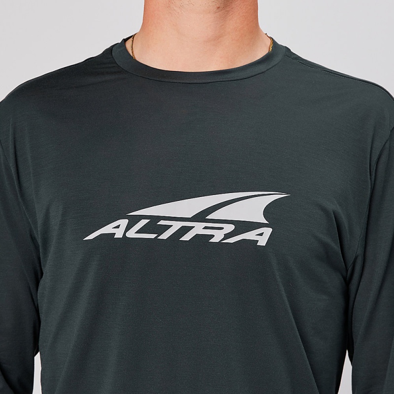 Camiseta Altra EVERYDAY PERFORMANCE LONG SLEEVE Masculino Pretas | AL4213Y51