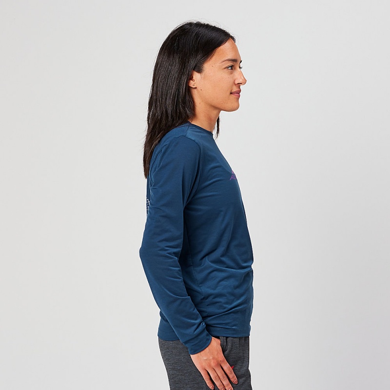 Camiseta Altra EVERYDAY PERFORMANCE LONG SLEEVE Feminino Azul Marinho | AL0219N23