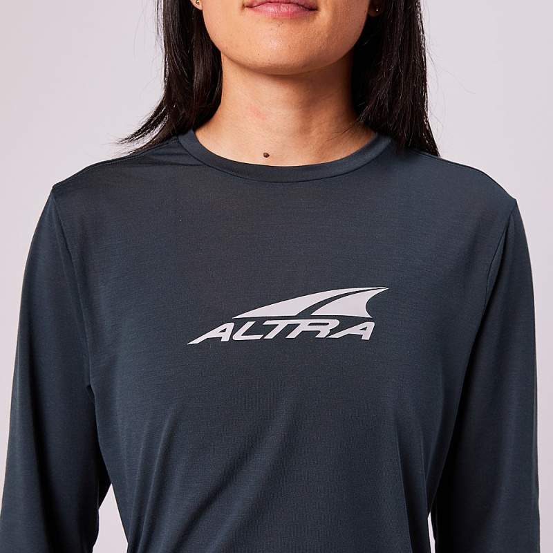 Camiseta Altra EVERYDAY PERFORMANCE LONG SLEEVE Feminino Pretas | AL1590M13