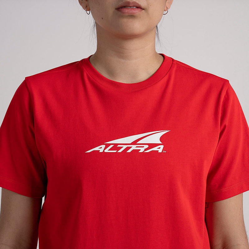 Camiseta Altra EVERYDAY RECYCLED TEE Feminino Vermelhas | AL0618G57