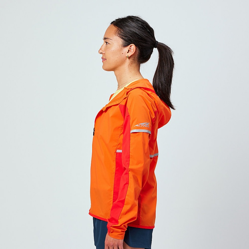 Jaquetas Altra TRAIL WIND Feminino Vermelhas Laranja | AL5346Q64