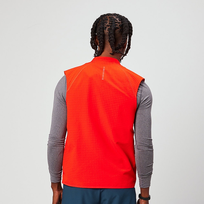 Jaquetas Altra TRAIL WIND VEST Masculino Vermelhas | AL5621R79