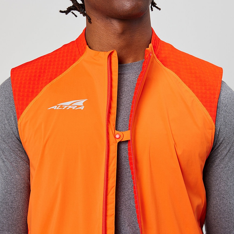 Jaquetas Altra TRAIL WIND VEST Masculino Vermelhas | AL5621R79