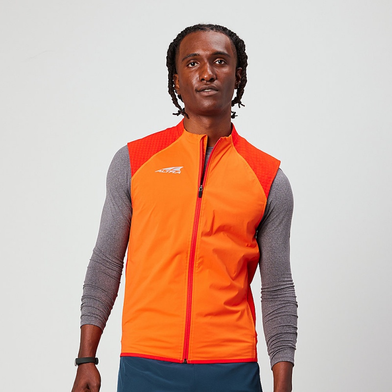 Jaquetas Altra TRAIL WIND VEST Masculino Vermelhas | AL5621R79