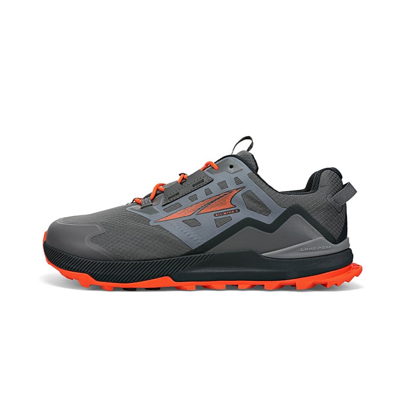 Sapatilhas Caminhada Altra LONE PEAK ALL-WTHR LOW 2 Masculino Cinzentas Laranja | AL2498X57