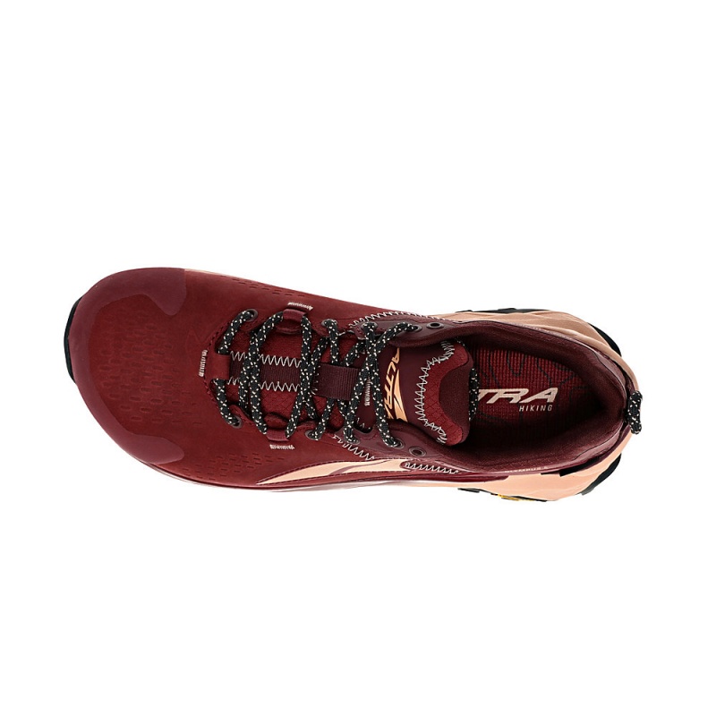 Sapatilhas Caminhada Altra OLYMPUS 5 HIKE LOW GTX Feminino Bordeaux | AL1568G69