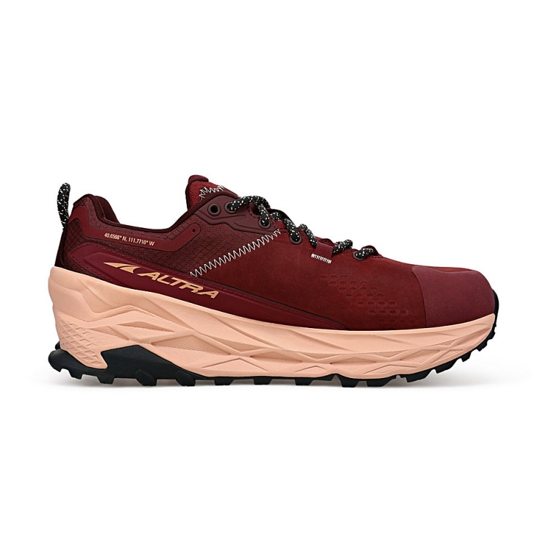 Sapatilhas Caminhada Altra OLYMPUS 5 HIKE LOW GTX Feminino Bordeaux | AL1568G69