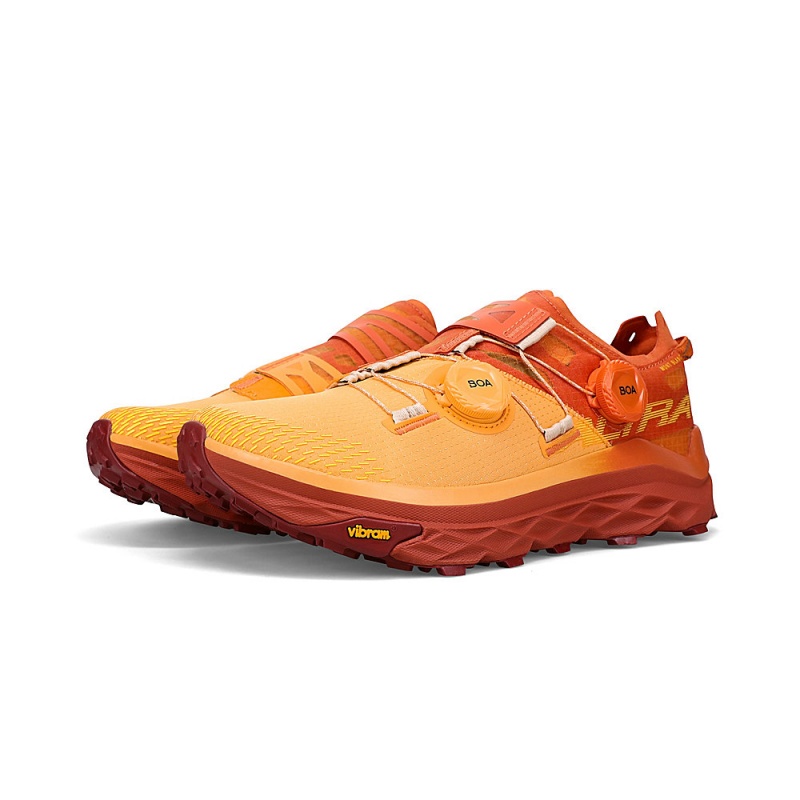 Sapatilhas Trail Running Altra MONT BLANC BOA Masculino Amarelas Laranja | AL2579U67