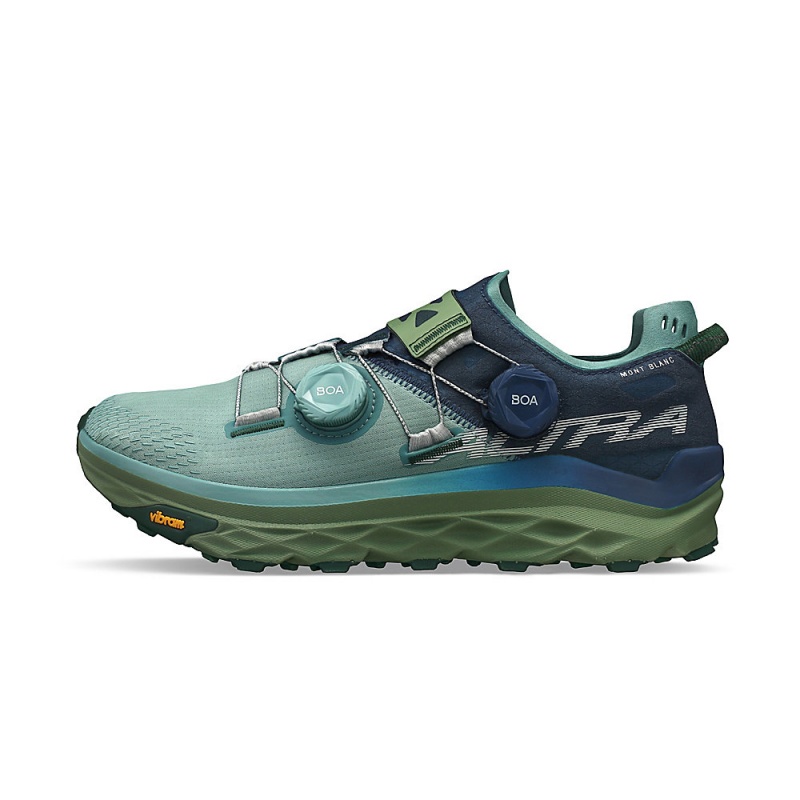 Sapatilhas Trail Running Altra MONT BLANC BOA Masculino Azuis Verdes | AL7840P13