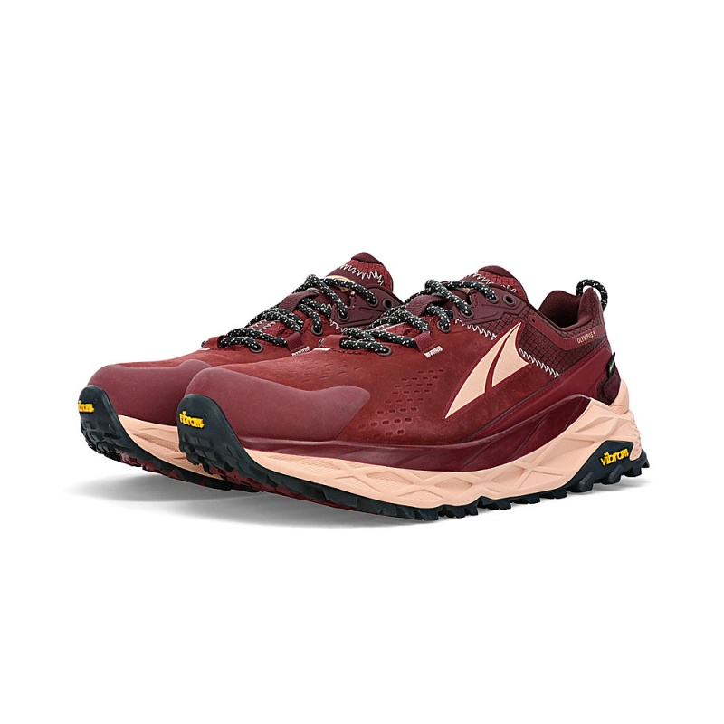 Sapatilhas Trail Running Altra OLYMPUS 5 HIKE LOW GTX Feminino Bordeaux | AL2194Z38