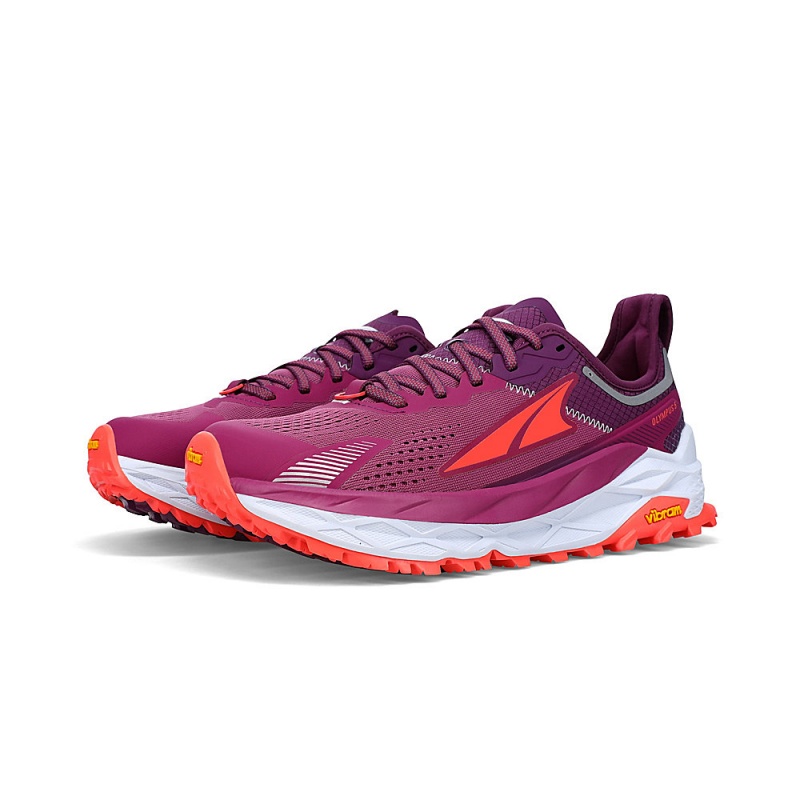 Sapatilhas Trail Running Altra OLYMPUS 5 Feminino Roxo Laranja | AL0869Q49