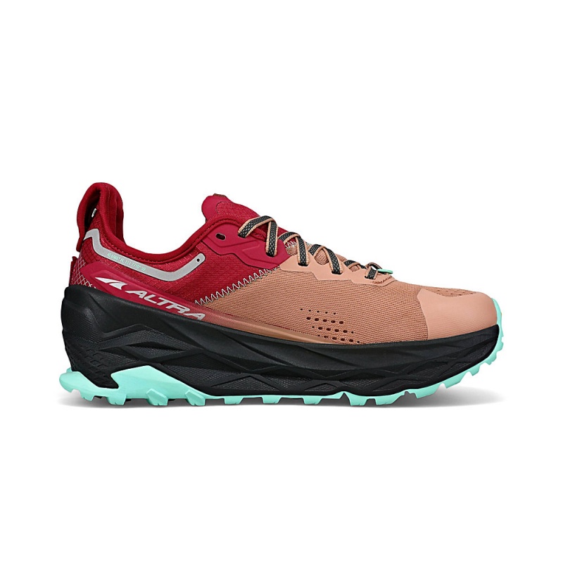 Sapatilhas Trail Running Altra OLYMPUS 5 Feminino Marrom Vermelhas | AL0496P15