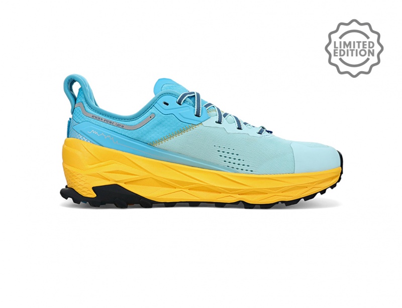 Sapatilhas Trail Running Altra OLYMPUS 5 CHAMONIX Masculino Branco Azuis | AL2034K56